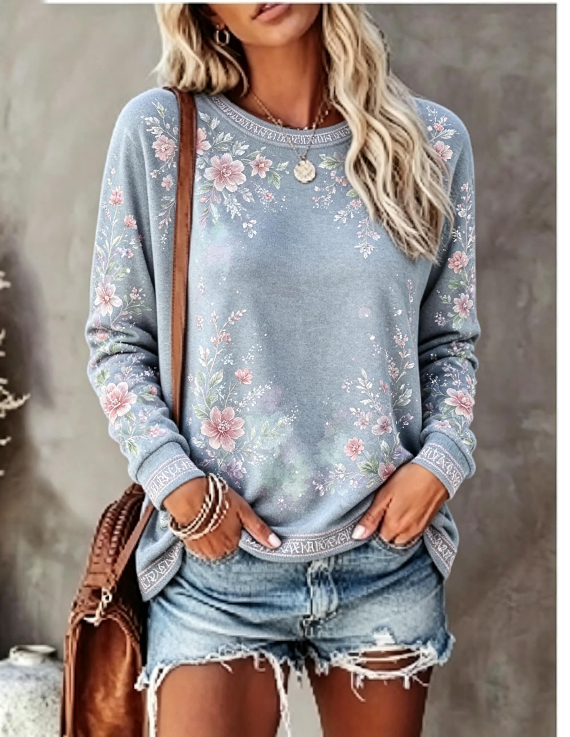 Women Crew Neck Long Sleeve T‑ - T-Shirts review and price
