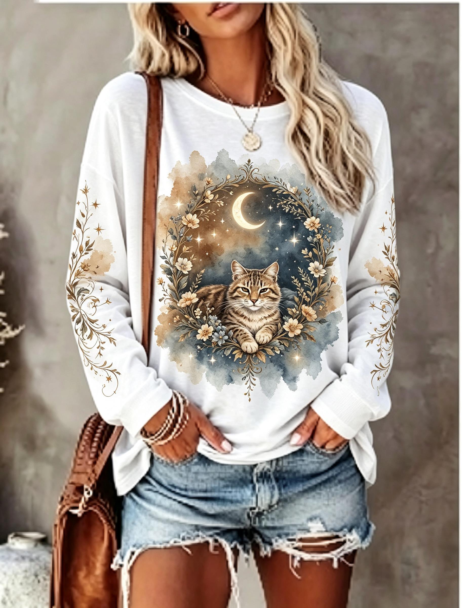 Women Long Sleeve T Shirt Howl - T-Shirts review and price