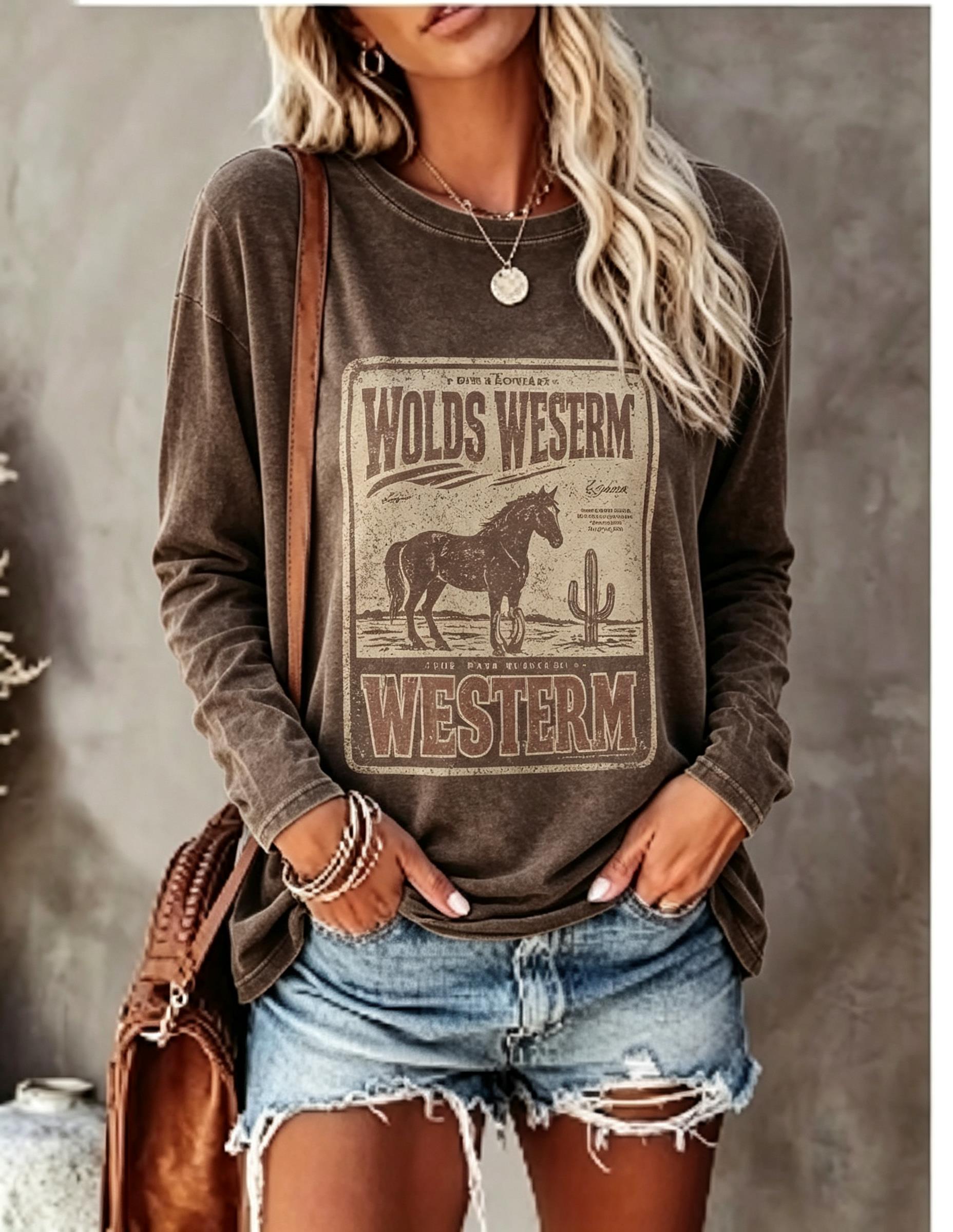 Women Long Sleeve T Shirt Vint - T-Shirts review and price